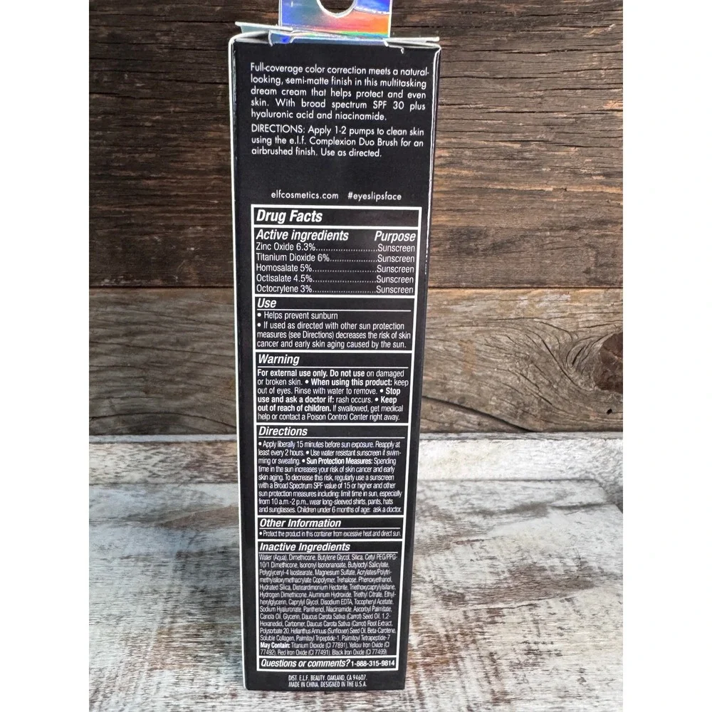 elf Camo CC Cream | Fair 125C Cool | Full Coverage Long Lasting | MSRP $15